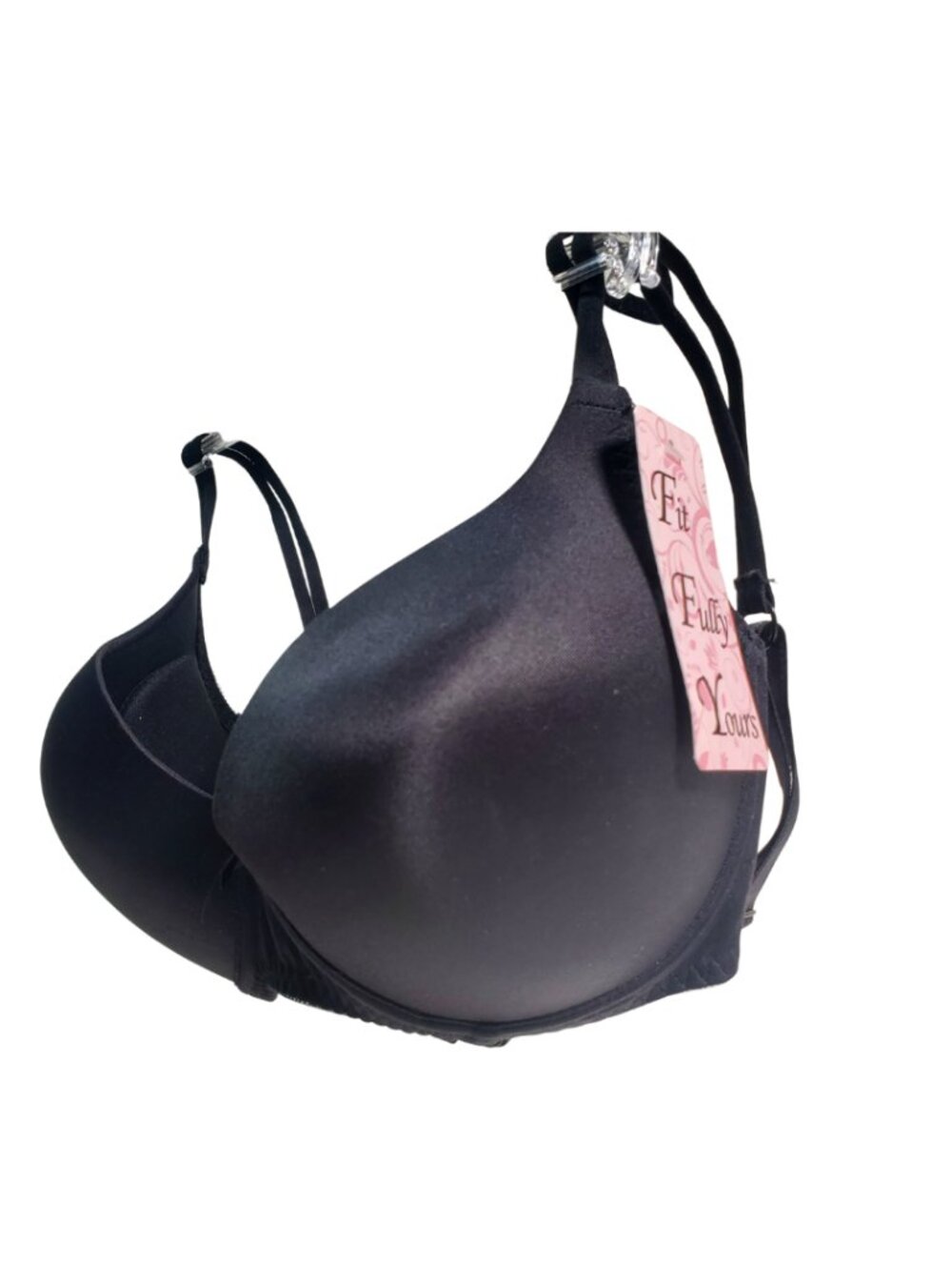 32 D Fit Fully Yours Black Push Up Bra NWT 32D